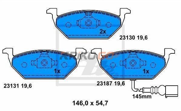 Audi A3 Ön Fren Balatası 1.6 FSI 115 Beygir 280 mm Disk İçin 2004-2013 ATE ORIGINAL