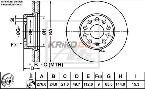 Skoda Octavia 3 Ön Fren Diski 1.6 TDI 276 mm Çap 2013-2020 ATE ORIGINAL