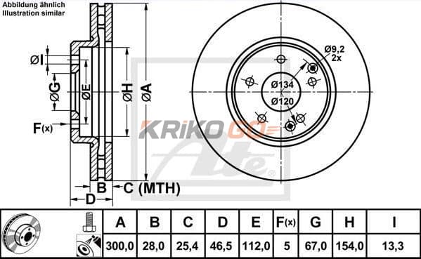 Mercedes E Serisi 210 Kasa Ön Fren Diski E270 CDI 170 Beygir 300 mm Çap 1996-2002 ATE ORIGINAL