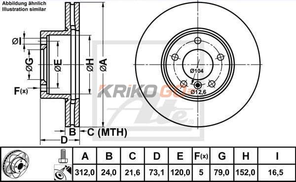 BMW 3 Serisi E92 Coupe 320d Performanslı Fren Diski Ön 312 mm Çizgili 2007-2012 ATE POWER DISC
