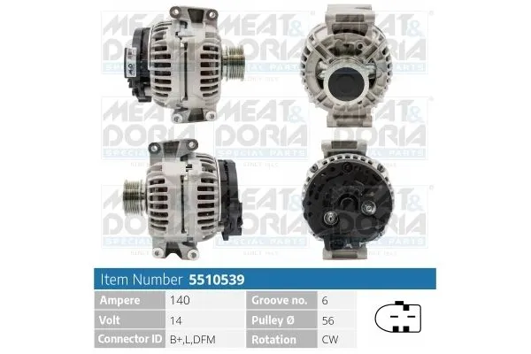 Alternatör  Audi A2 (8Z)(06.2000->)  MGA 28015