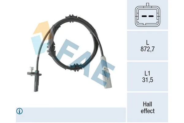 Abs Sensörü Arka Sol Citroen C4 Aircross (04.2012->)  ZEGEN ZAS1252