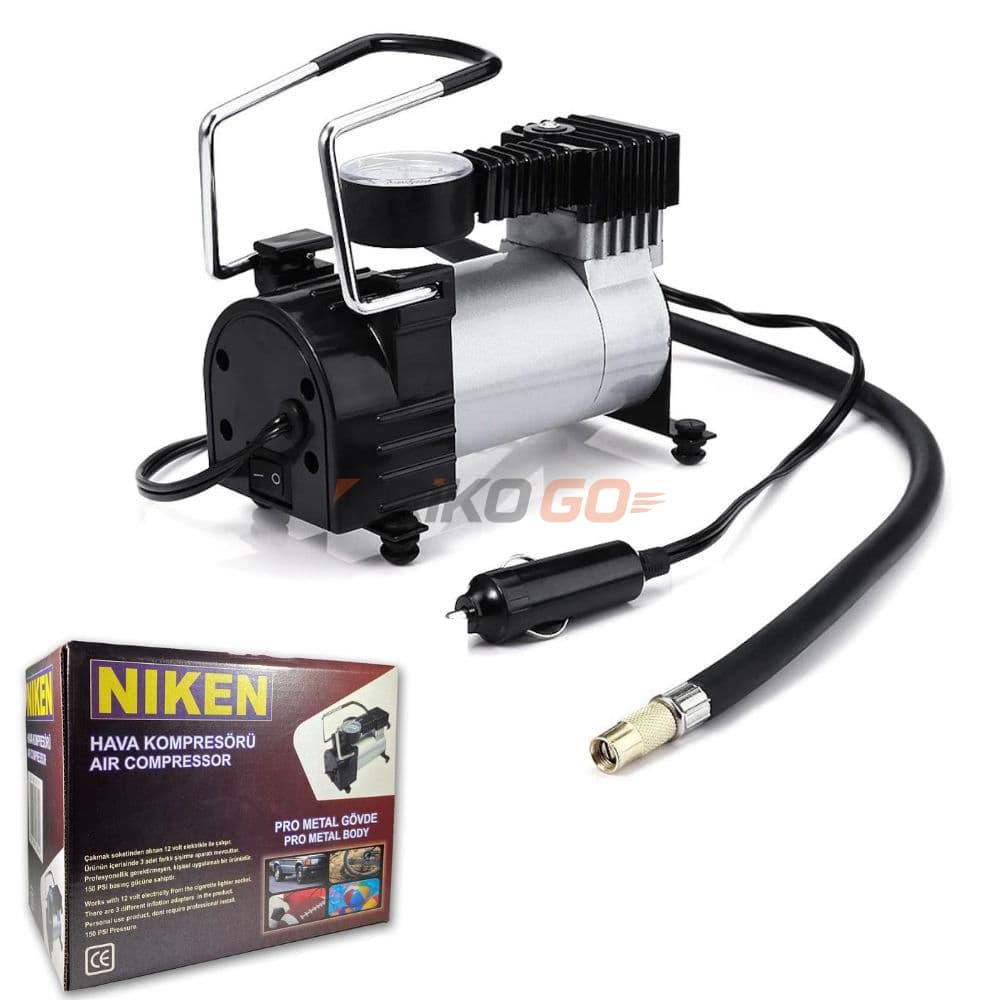 Niken Metal Lastik Hava Kompresörü 12V 150 PSI