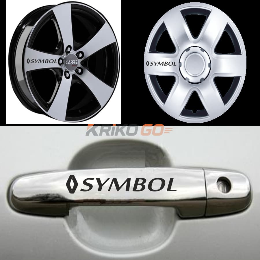 Renault Symbol Kapı Kolu Jant Sticker (10 Adet)