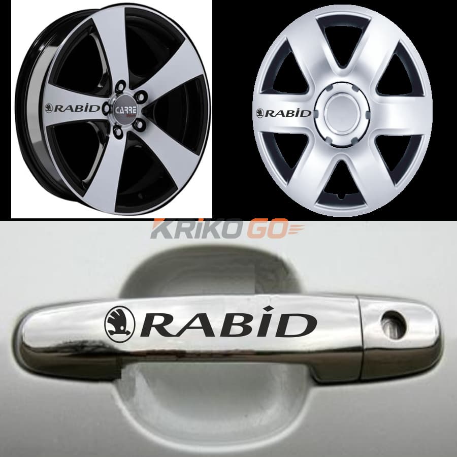 Skoda Rabid Kapı Kolu Jant Sticker (10 Adet)