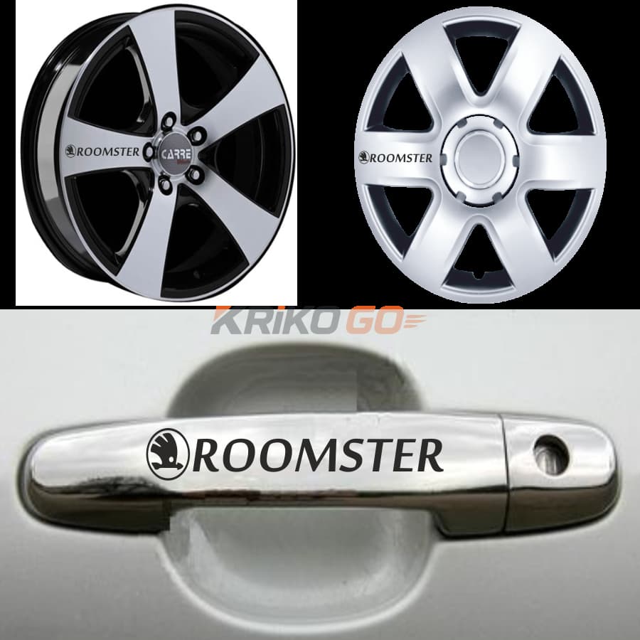 Skoda Roomster Kapı Kolu Jant Sticker (10 Adet)