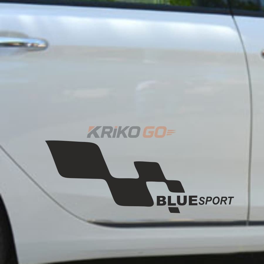 Hyundai Accent Blue Yan Sport Oto Sticker Sağ Sol 2 Adet