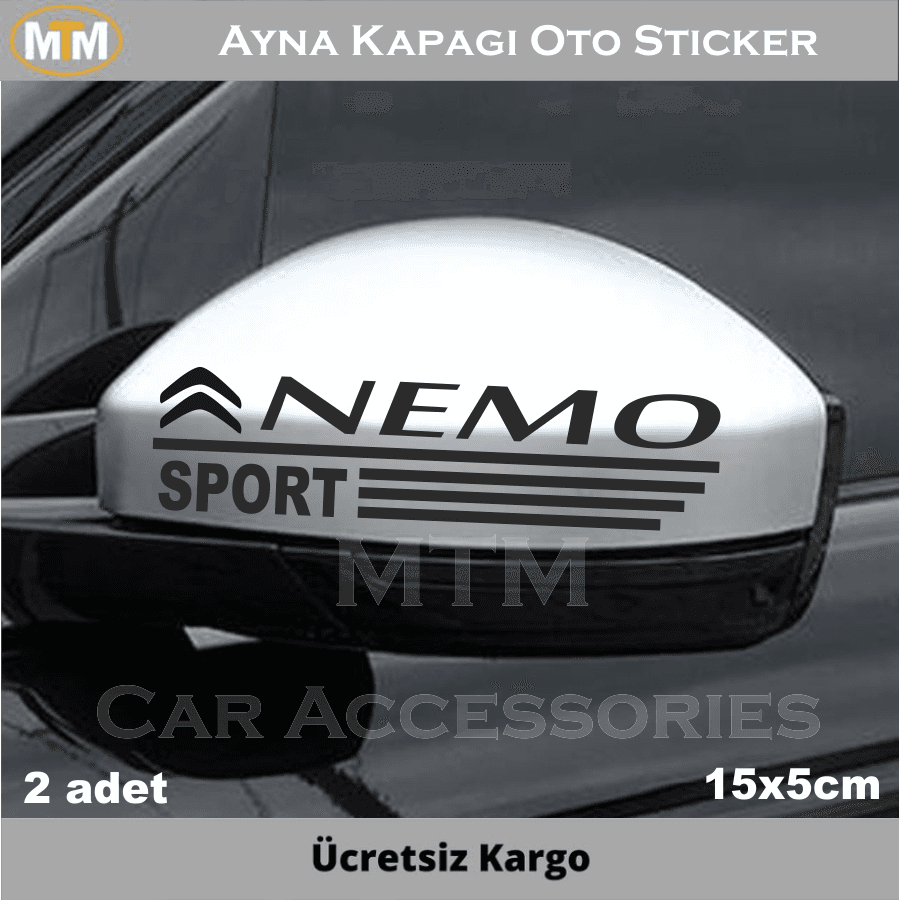 Citroen Nemo Ayna Kapağı Oto Sticker (2 Adet)