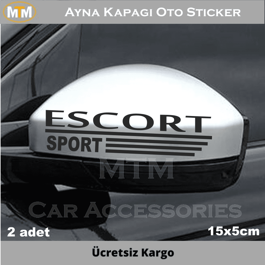 Ford Escort Ayna Kapağı Oto Sticker (2 Adet)