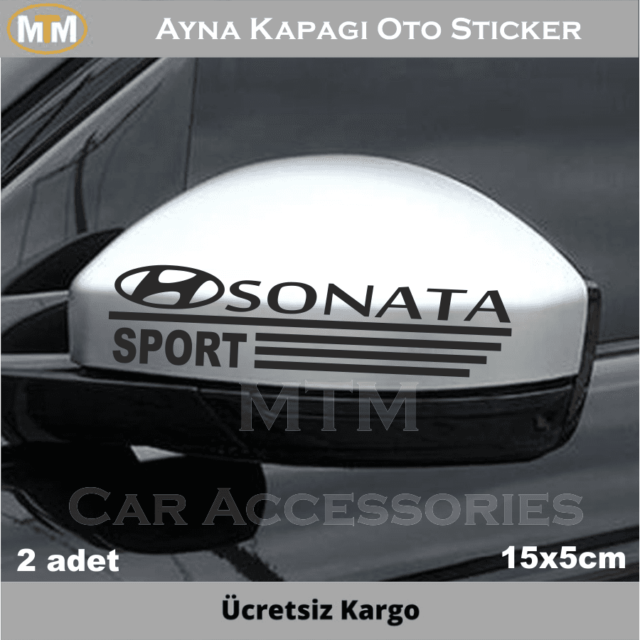 Hyundai Sonata Ayna Kapağı Oto Sticker (2 Adet)