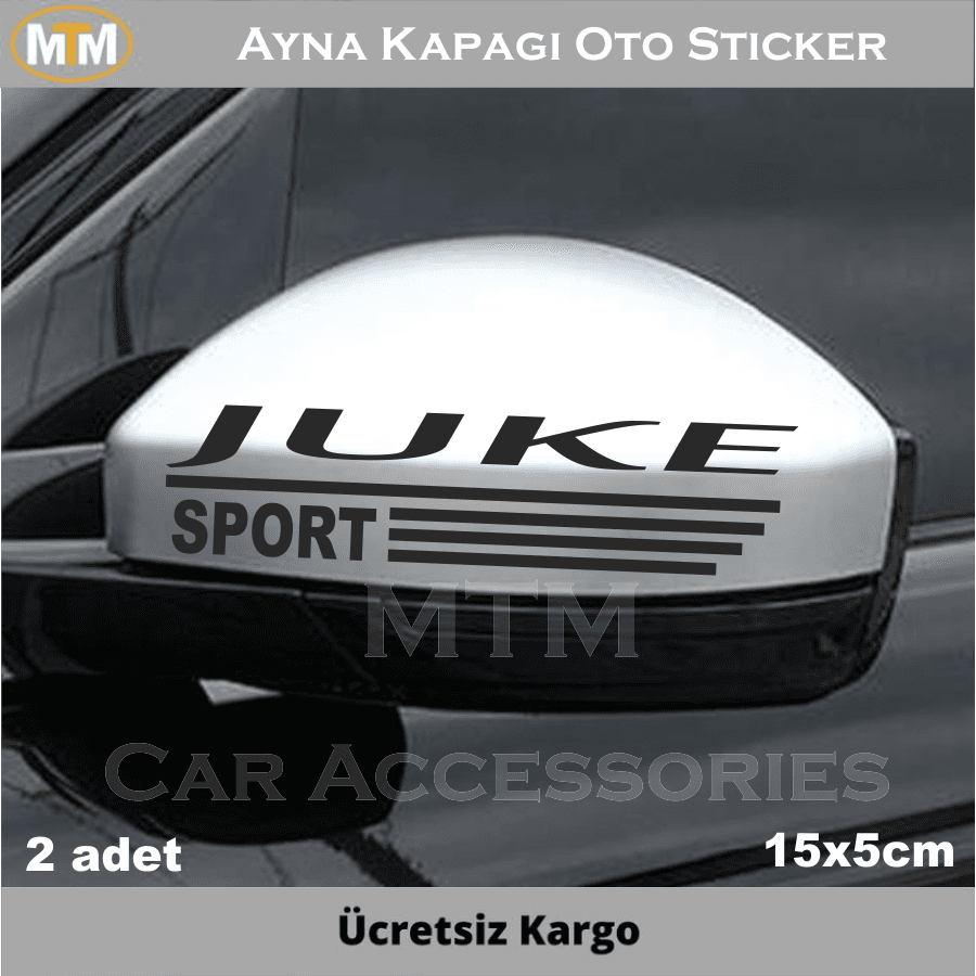 Nissan Juke Ayna Kapağı Oto Sticker (2 Adet)