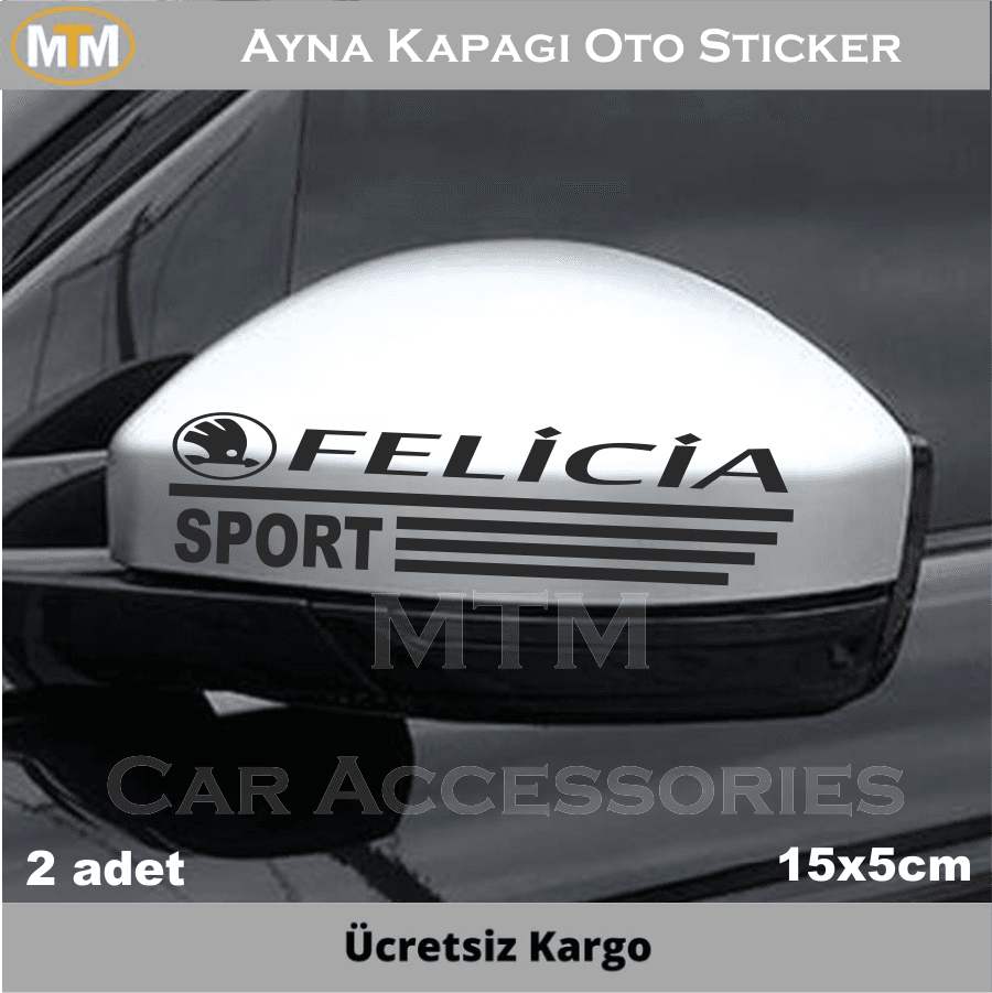 Skoda Felicia Ayna Kapağı Oto Sticker (2 Adet)