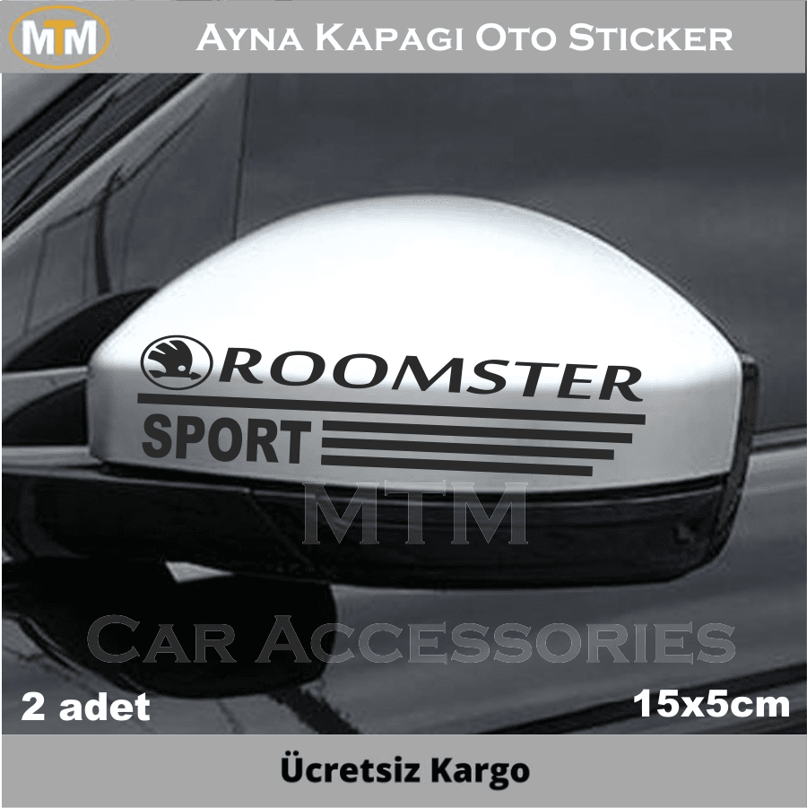 Skoda Roomster Ayna Kapağı Oto Sticker (2 Adet)