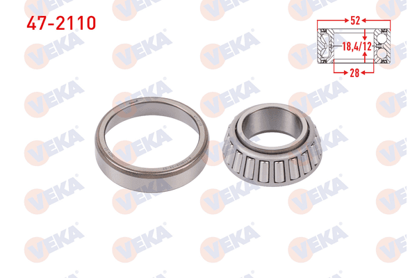 Teker Rulmanı Ön Sağ veya Sol Kia Picanto (TA)(2011->)  BSG 44-605-001