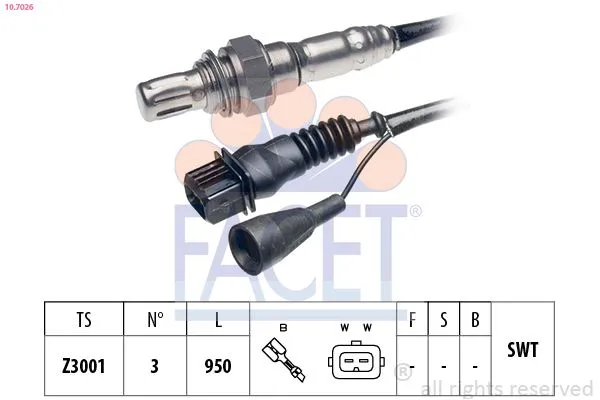 Oksijen (Lambda) Sensörü  Alfa Romeo 145 (1994->)  HELLUX HKS120014