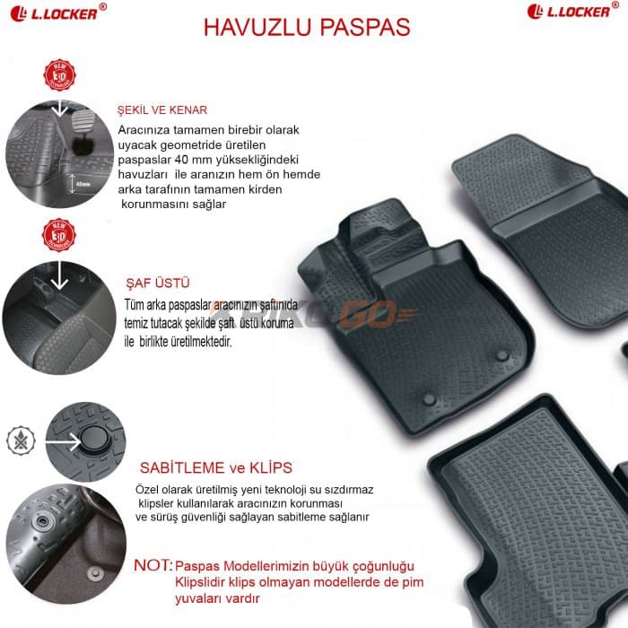 Audi A3 3D Havuzlu Paspas 2003-2012