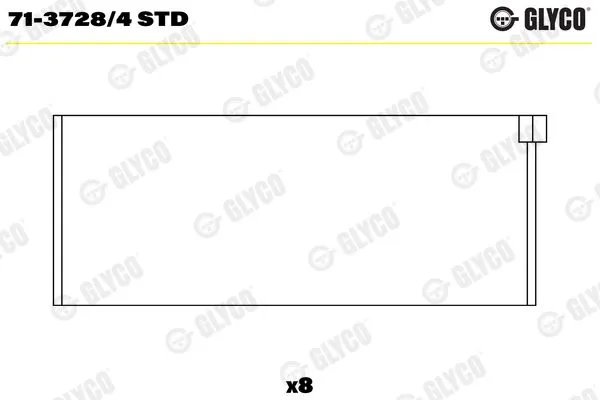 Kol Yatak (STD)  Audi A4 Sedan (B5)(02.1999->)  GLYCO 71-3728/4 STD