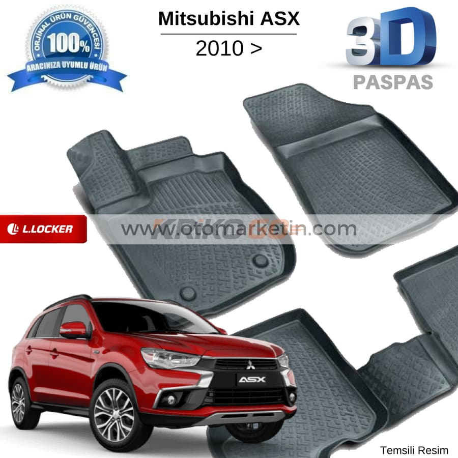 Mitsubishi ASX 3D Havuzlu Paspas 2010 Sonrası