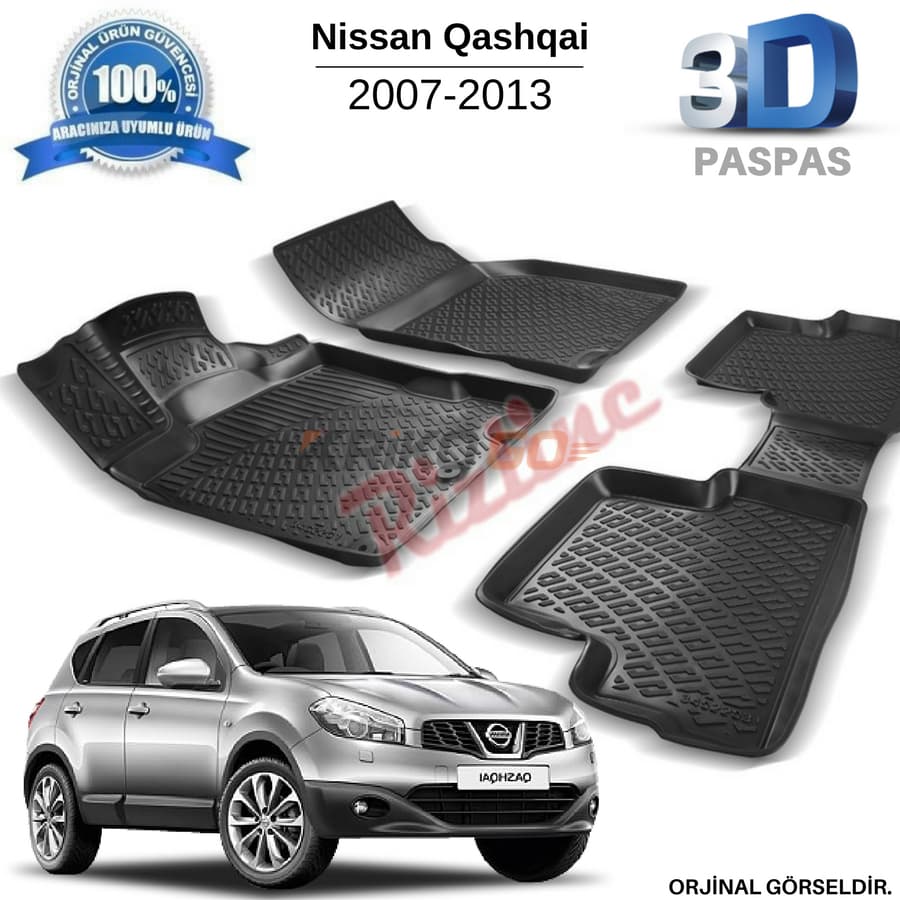Nissan Qashqai 3D Havuzlu Paspas 2007-2013