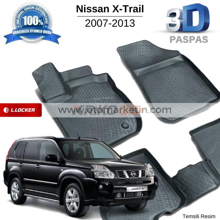 Nissan X-Trail 3D Havuzlu Paspas 2007-2013