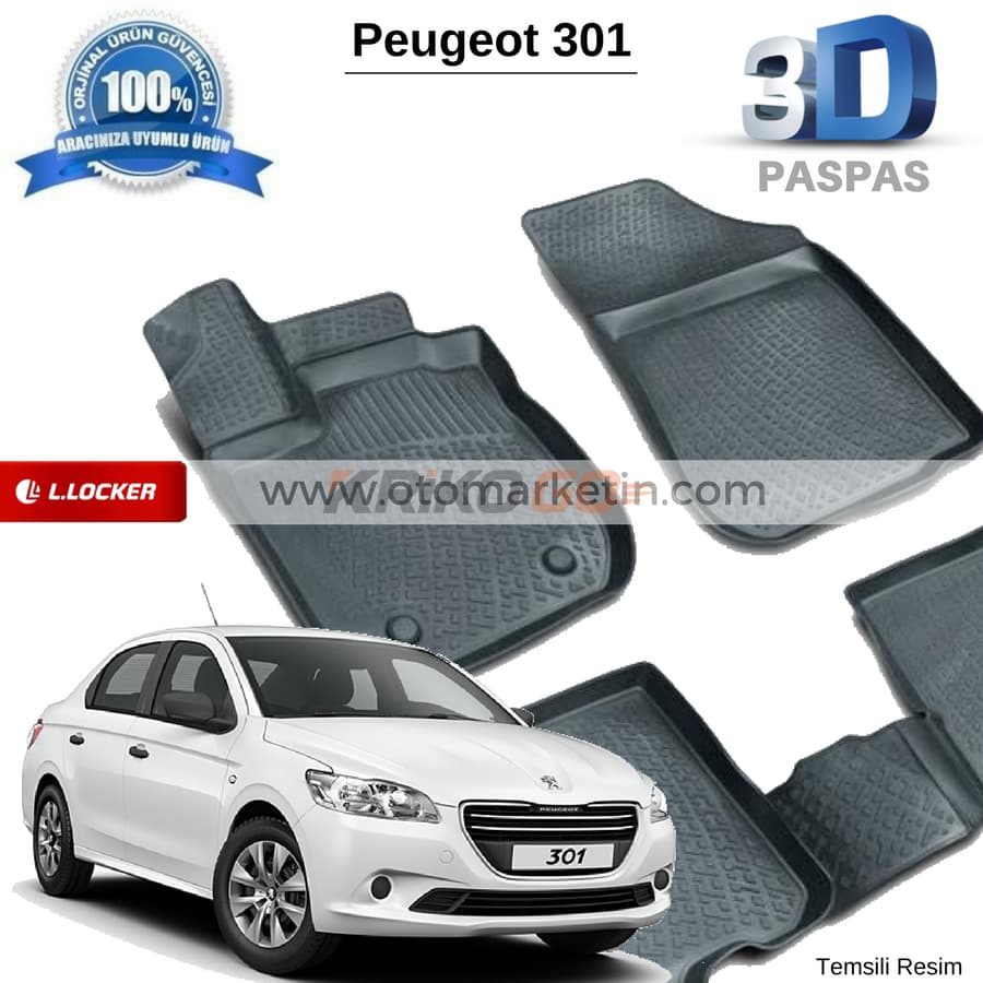 Peugeot 301 3D Havuzlu Paspas