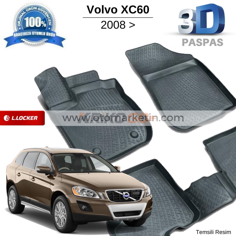 Volvo Xc60 3D Havuzlu Paspas 2008 Sonrası