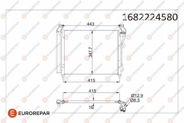 Klima Radyatörü  Kia Cerato (LD)(2004->)  VEKA 43-2400