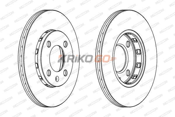 Volkswagen Polo 3 Ön Fren Diski 1.4 16V 75 Beygir 239 mm Çap ABS'siz Modeller İçin 1999-2001 FERODO