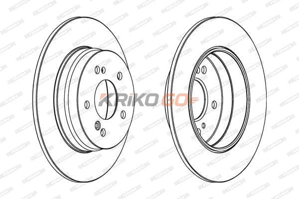 MERCEDES 208 Kasa CLK200 / CLK200 Kompresör Arka Fren Diski Düz 278 mm Çap 1998-2002 FERODO