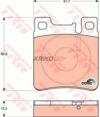 Mercedes 209 Kasa CLK55 AMG Arka Fren Balatası 2003-2009 TRW