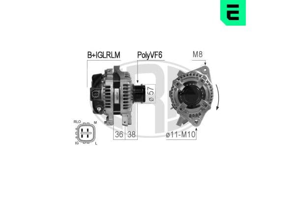 Alternatör  Daihatsu Charade (XP9F)(2011->2013)  LUCAS ELEKTRIK LEA0702
