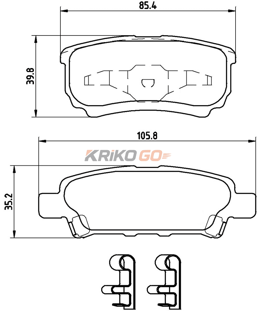 Mitsubishi Lancer Arka Fren Balatası 2004-2007 BREMBO