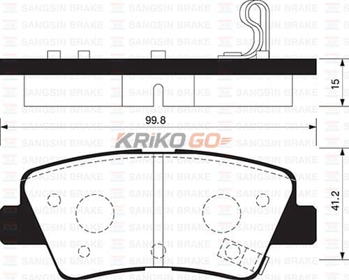 Kia Ceed Arka Fren Balatası 1.4 MPI 100 Beygir Elektrikli El Freni İçin 2013-2018 SANGSIN HI-Q