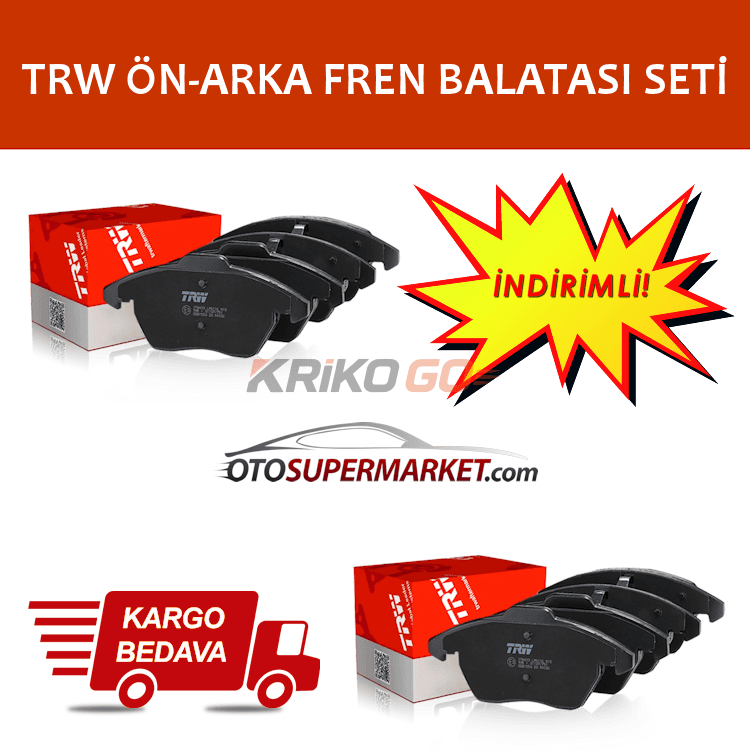 Toyota Corolla Ön ve Arka Fren Balata Seti Benzinli İngiliz Montaj 2007-2012 TRW