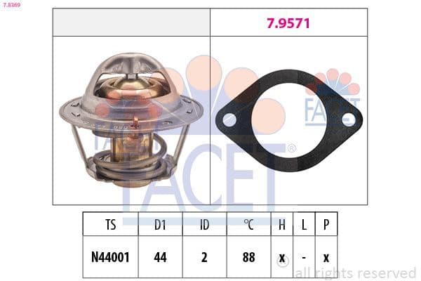 Termostat  Daihatsu Charade (XP9F)(2011->2013)  GATES TH50082G1