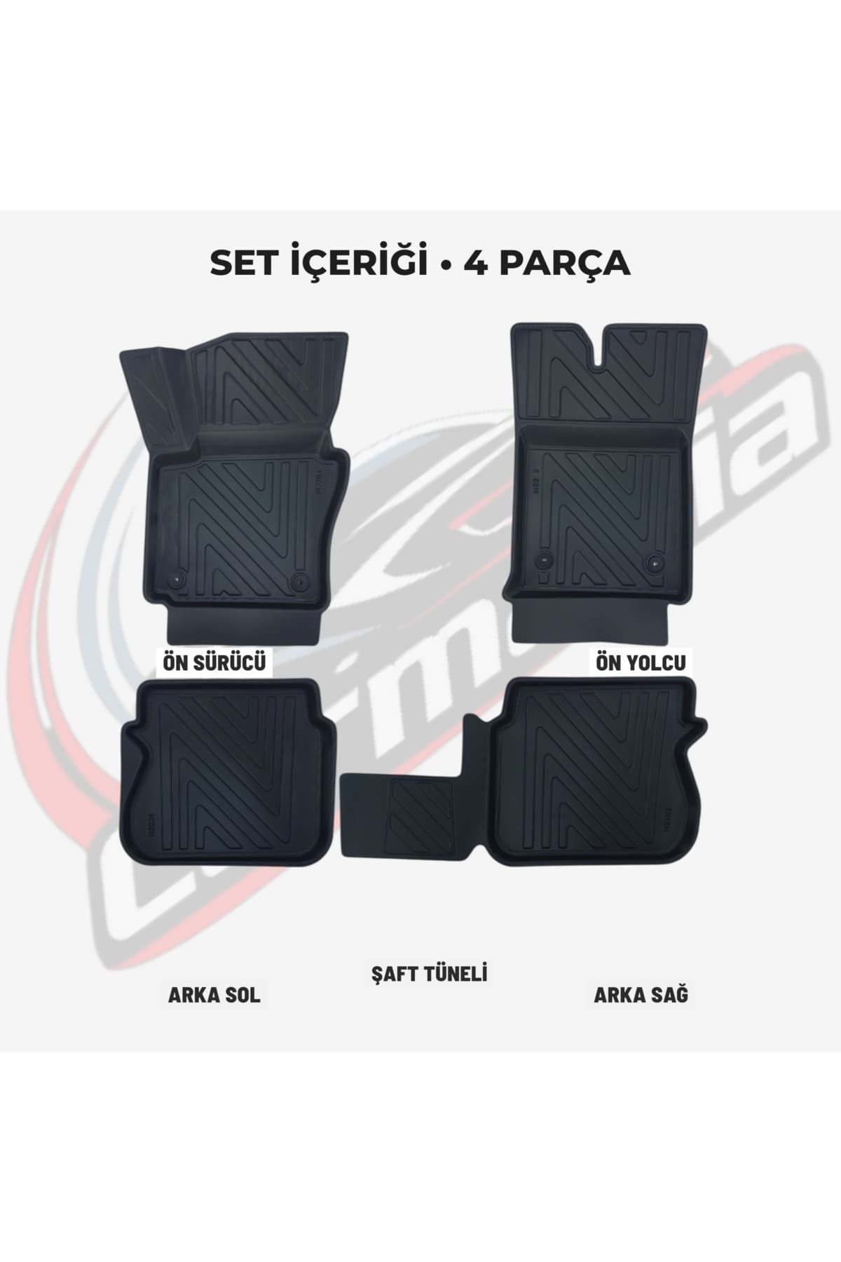CarMania Volkswagen Caddy Premium 4D Havuzlu Paspas ( 2010-2015 Arası )