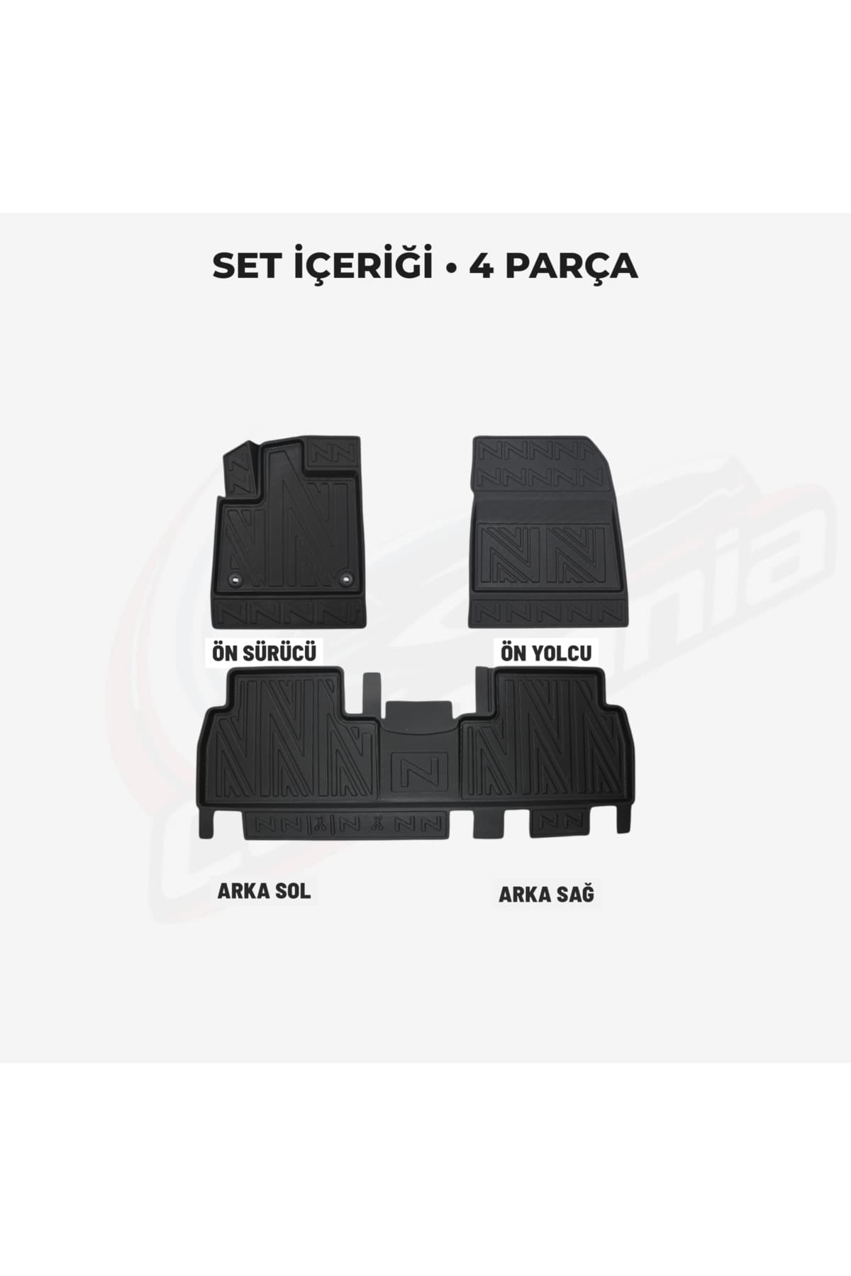 CarMania Toyota Proace City 4D Premium Havuzlu Paspas