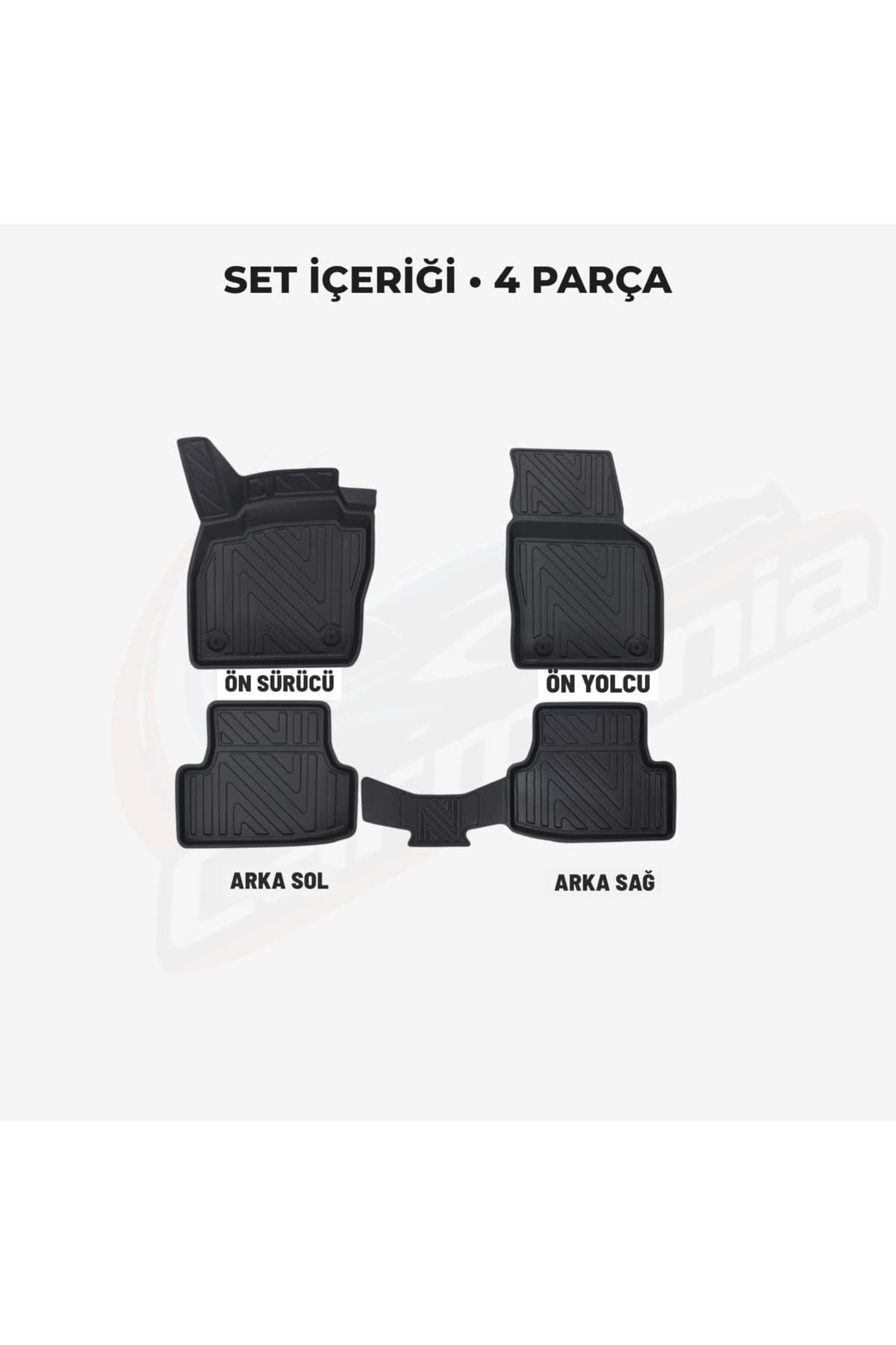 CarMania Skoda Fabia 4D Premium Havuzlu Paspas 2022 ve Sonrası Uyumlu