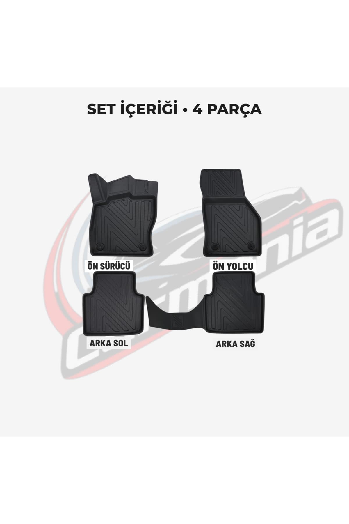 CarMania Skoda Superb 4D Premium Havuzlu Paspas 2015-2020 Arası Uyumlu