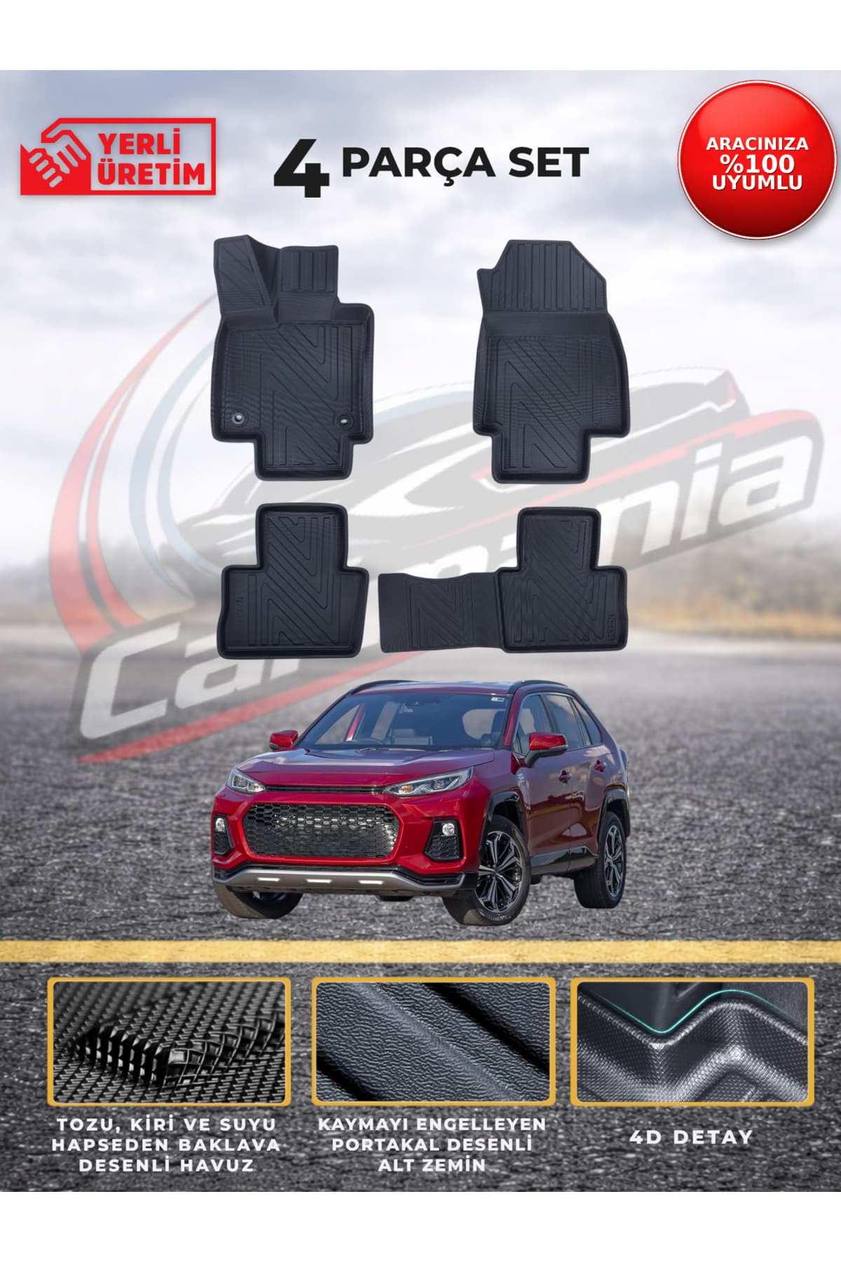 CarMania Suzuki Across 4D Premium Havuzlu Paspas 2020 ve Sonrası Uyumlu