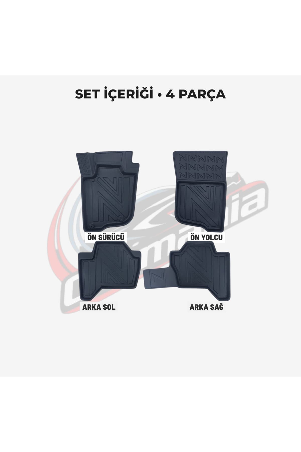 CarMania Mitsubishi L200 4D Premium Havuzlu Paspas 2005-2018 Uyumlu