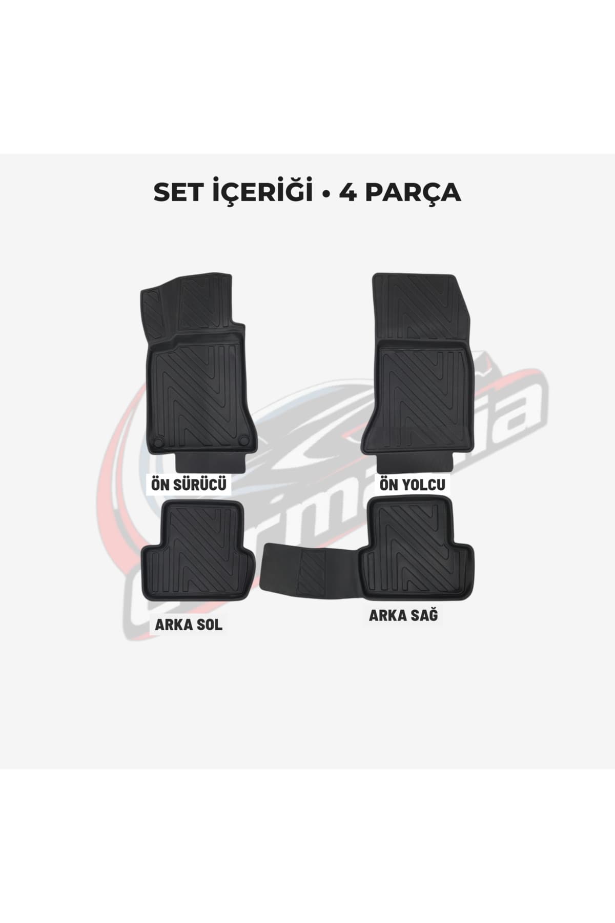 CarMania Mercedes-Benz B Serisi W246 Premium Havuzlu Paspas 4D 2011-2018 Arası Uyumlu