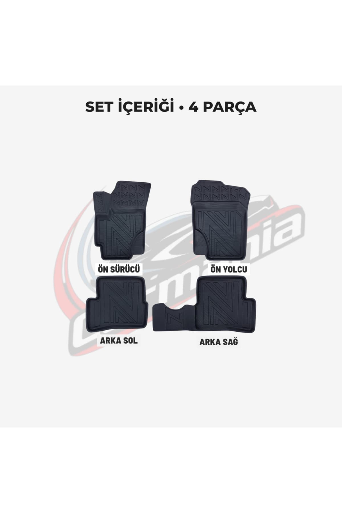CarMania Kia Rio Hatchback 4D Premium Havuzlu Paspas 2005-2011 Arası Uyumlu