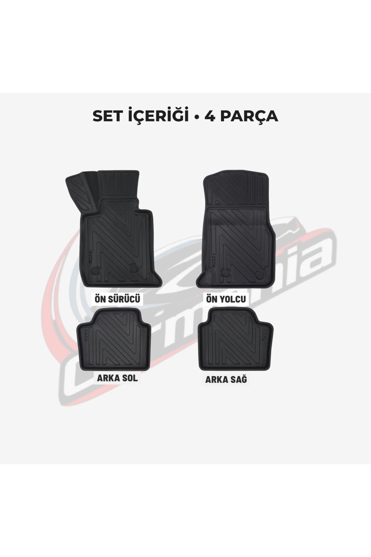 CarMania BMW X1 Premium Havuzlu Paspas 4D 2009-2015 Arası Uyumlu