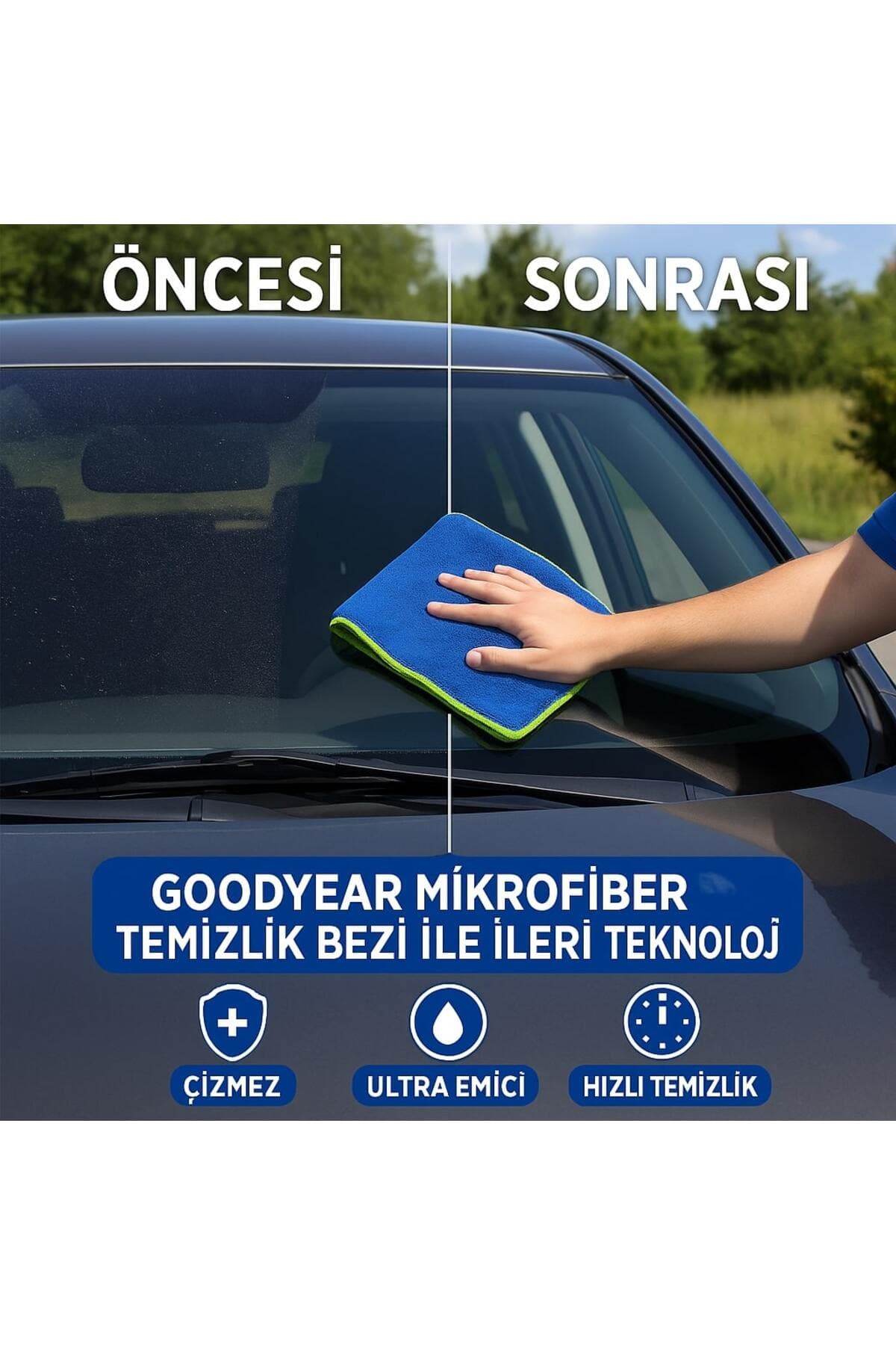 Goodyear MİKROFİBER BEZ MAVİ