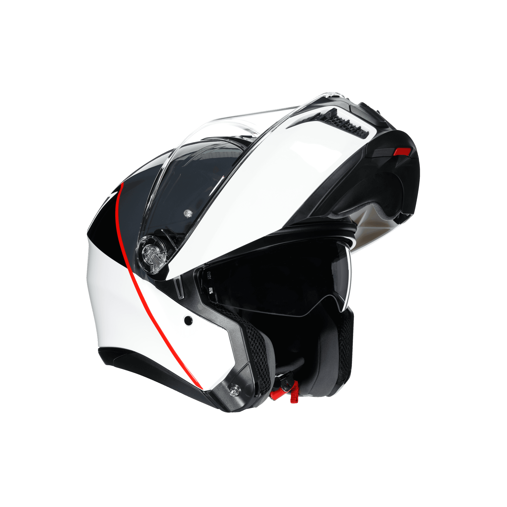 Agv Agv Tourmodular Mlt Balance White Grey Red Çene Açılır Kask