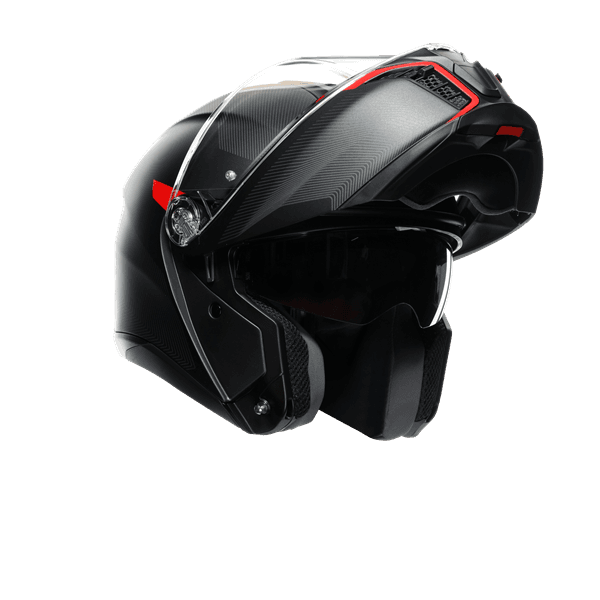 Agv Agv Tourmodular Frequency Matt Gun Metal Red Çene Açılır Kask