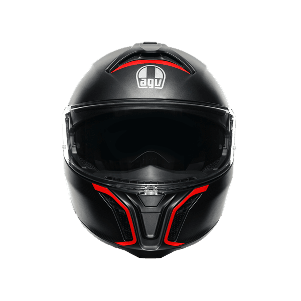 Agv Agv Tourmodular Frequency Matt Gun Metal Red Çene Açılır Kask