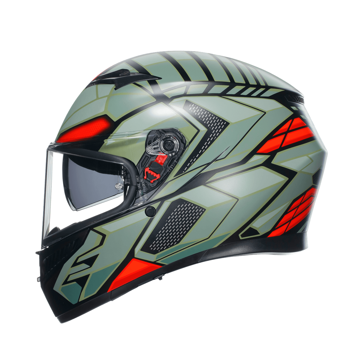 Agv Agv K3  Decept Matt Black Green Red Kapalı Kask