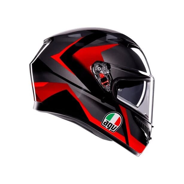 Agv Agv K3 Mplk Striga Black Grey Red Kapalı Kask